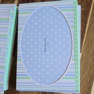 Gartner Studios Blue & Green Striped Polka Dot Baby Frame